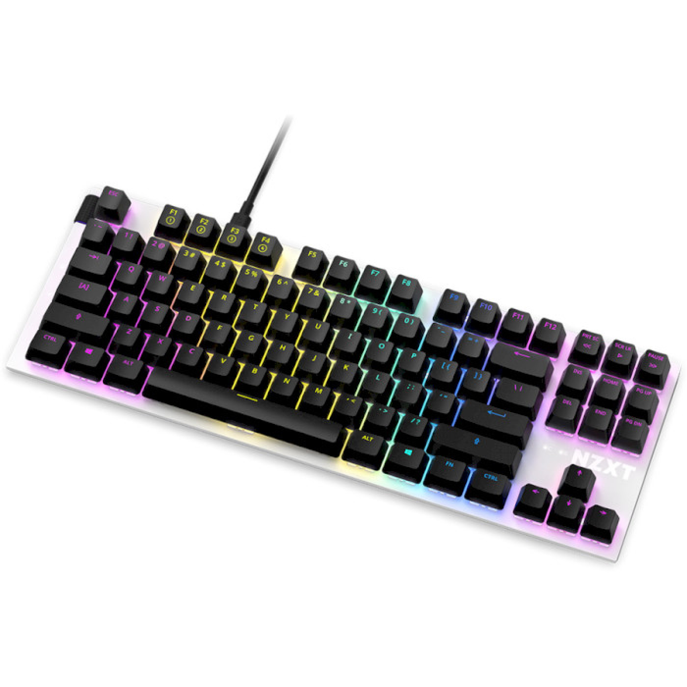 Клавіатура NZXT Function TKL RGB Gateron Linear Red Switches ENG USB Matte White (KB-1TKUS-WR)