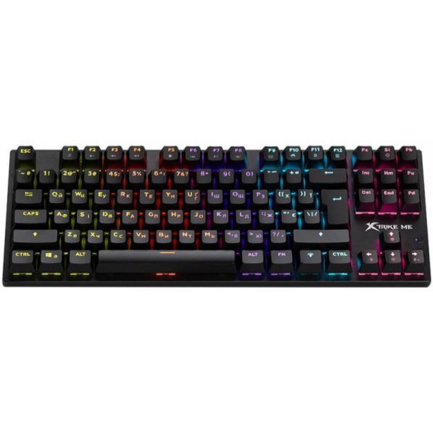 Клавиатура Xtrike Me GK-983 UA 87 Keys Rainbow LED Black (GK-983UA)