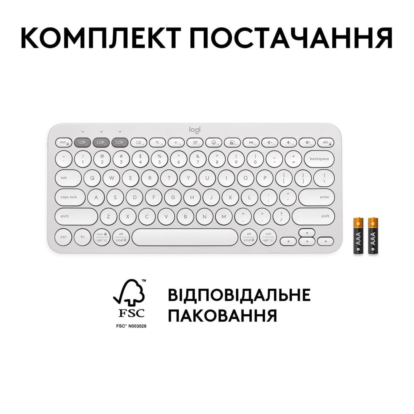 Клавиатура Logitech Pebble Keys 2 K380s White (920-011852)
