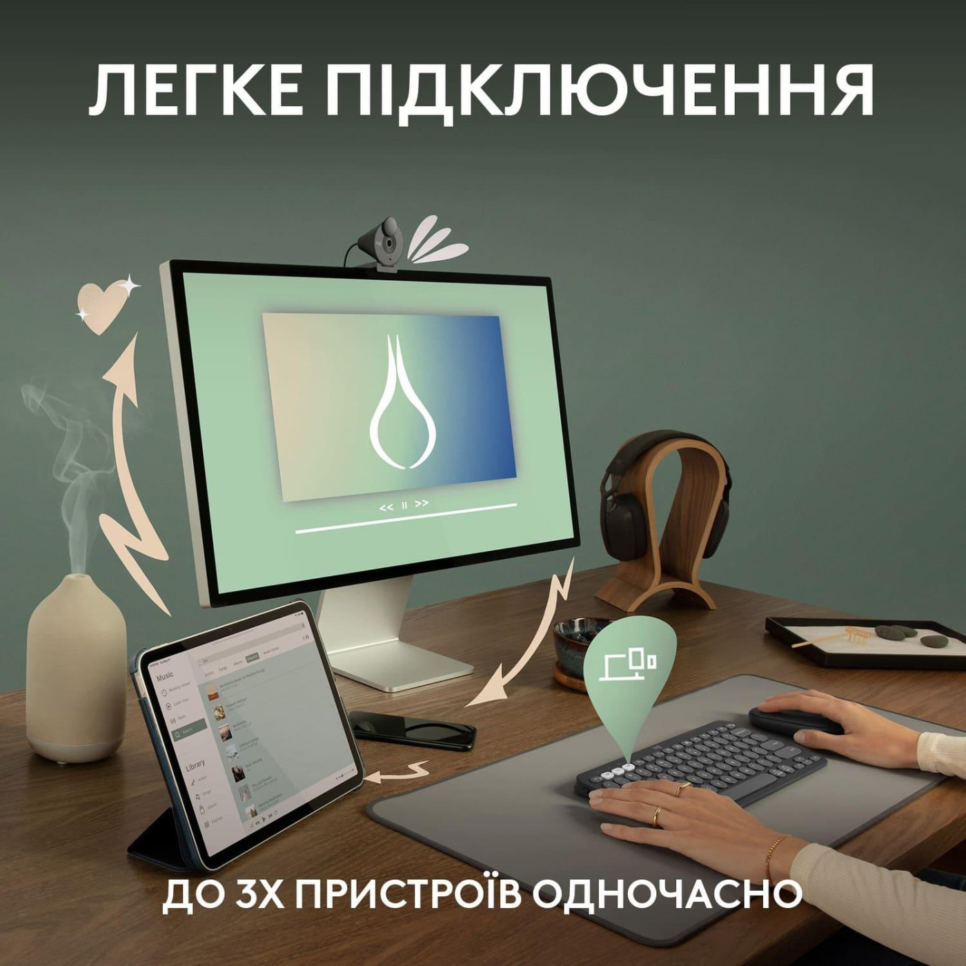 Клавиатура Logitech Pebble Keys 2 K380s White (920-011852)