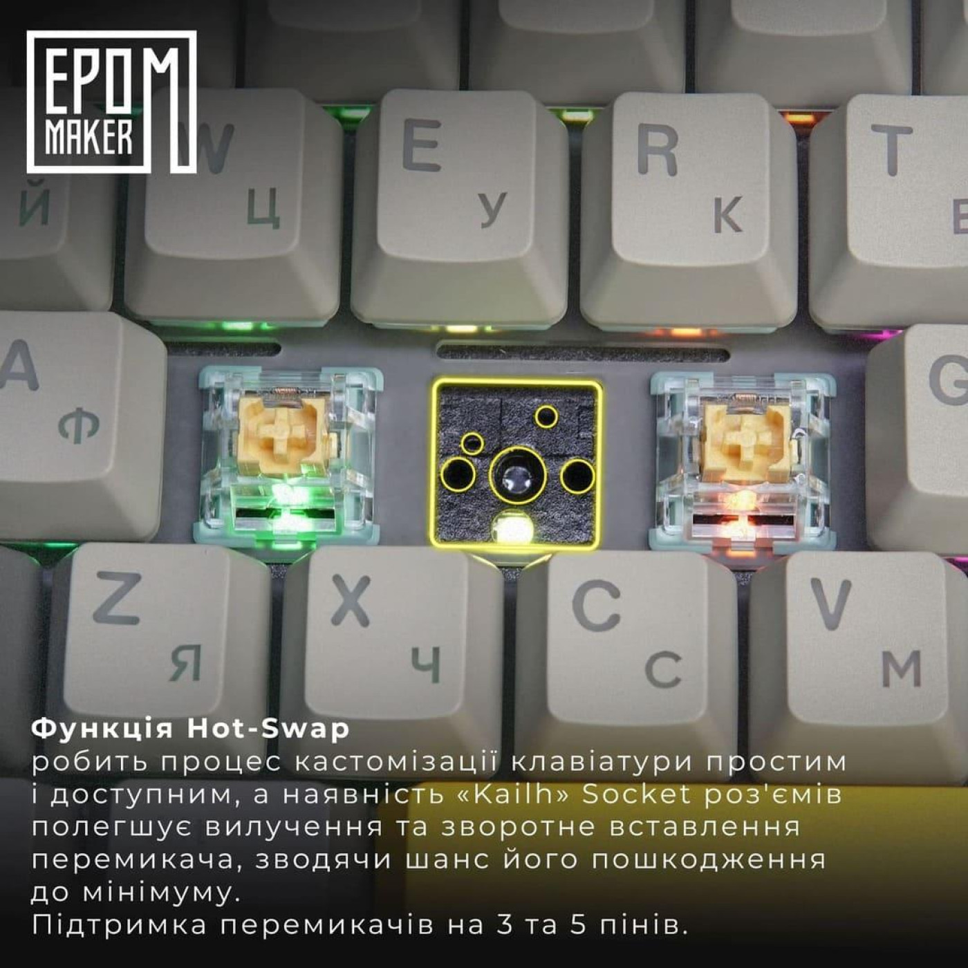 Клавиатура Epomaker TH80 PRO V2 Sea Salt Silent Black (TH80-PROV2-B-SS)