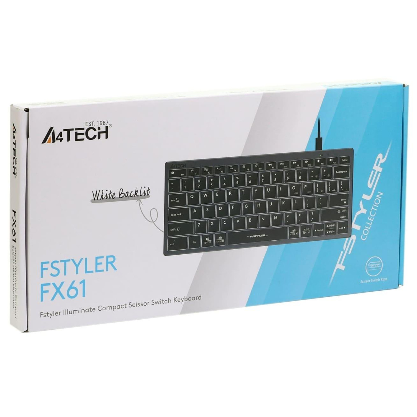 Клавіатура A4Tech FX61 USB Grey (FX61 USB Grey)