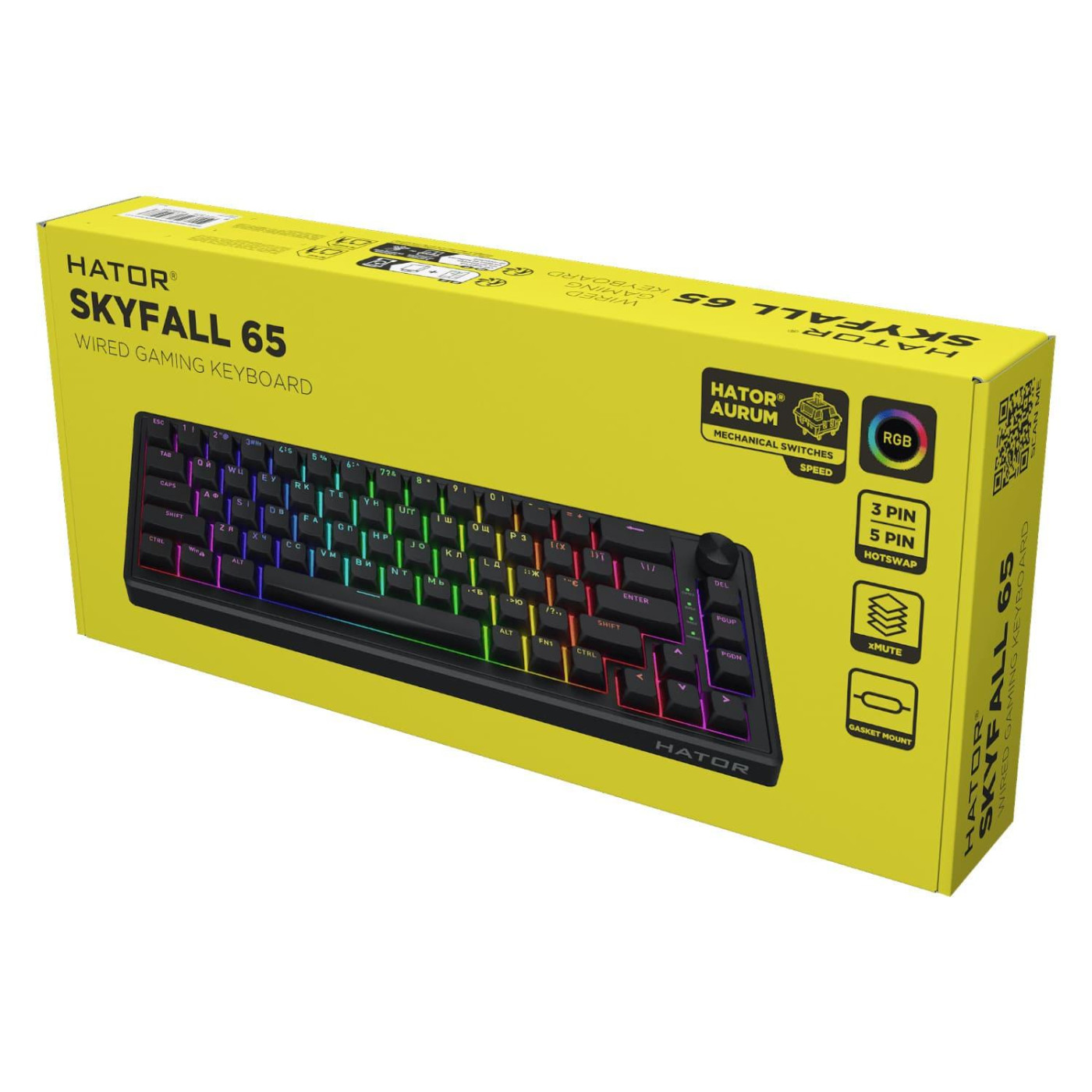 Клавиатура HATOR Skyfall 65 Speed Switches Sterling Black (HTK1160UA)