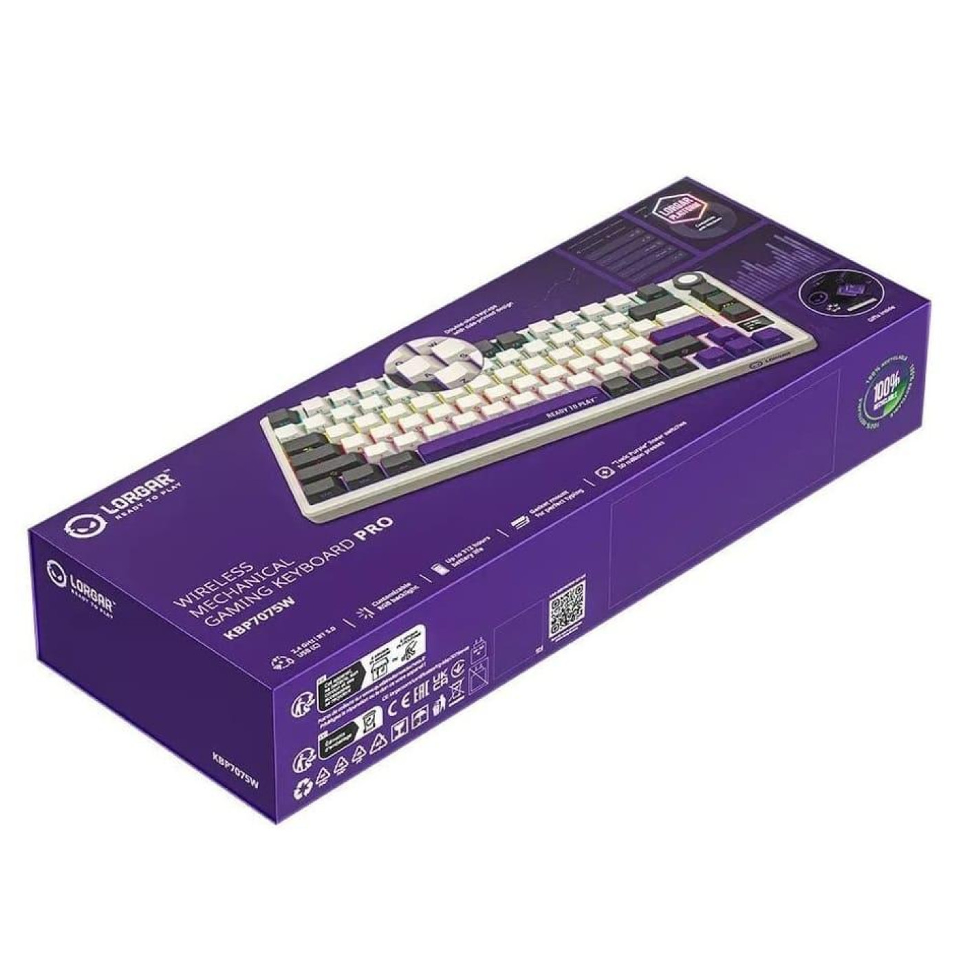 Клавіатура Lorgar KBP7075W Wireless Pro 75% Exploded Beige EN/UA (LRG-KBP7075W-RT-US)