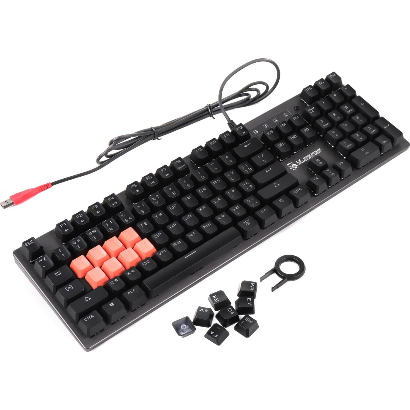 Клавиатура Bloody A4Tech B760 Green Switch RGB USB Grey (B760 (Grey) Green Sw)