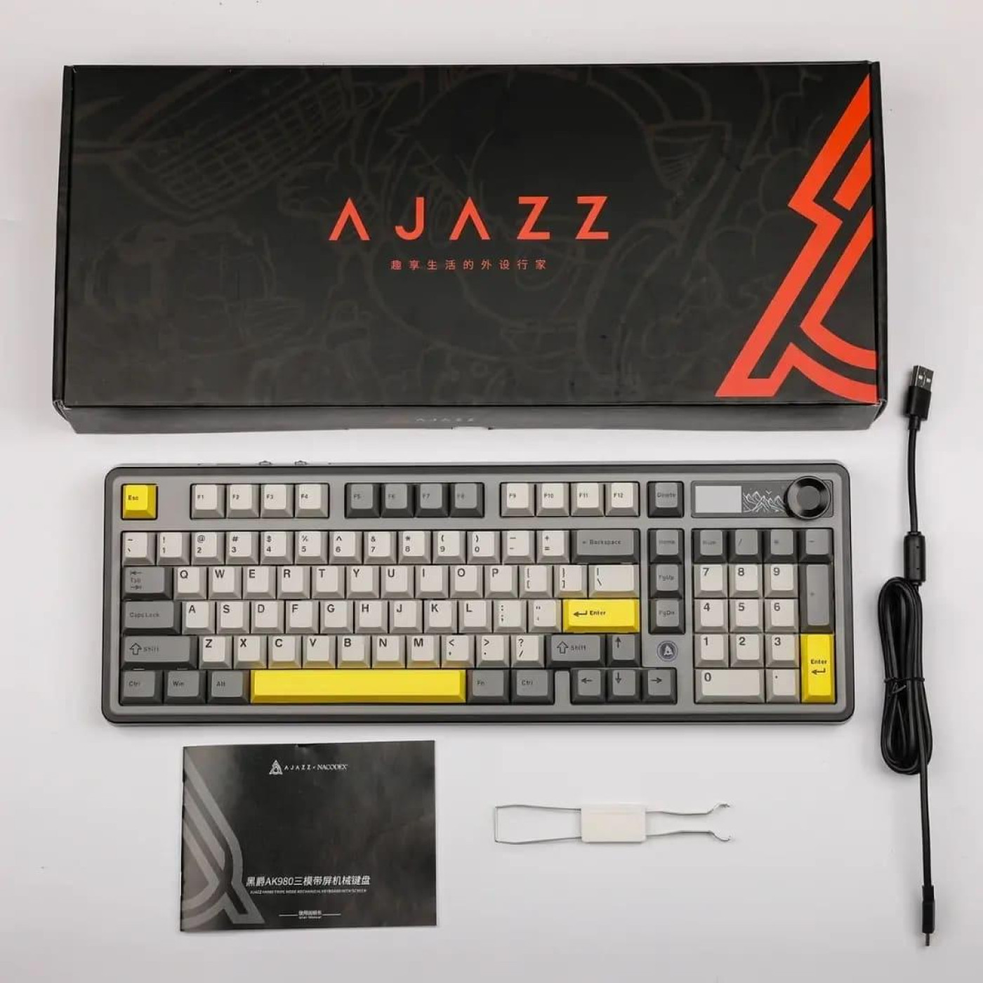 Клавиатура Ajazz AK980 V2 Maillard switches Purple White Blue (AK980-V2-M-PWB)