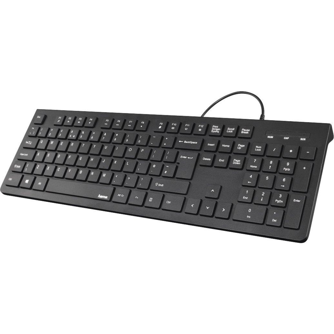 Клавиатура Hama KC-200 105key, USB-A, EN/UKR, чорний (89182681)