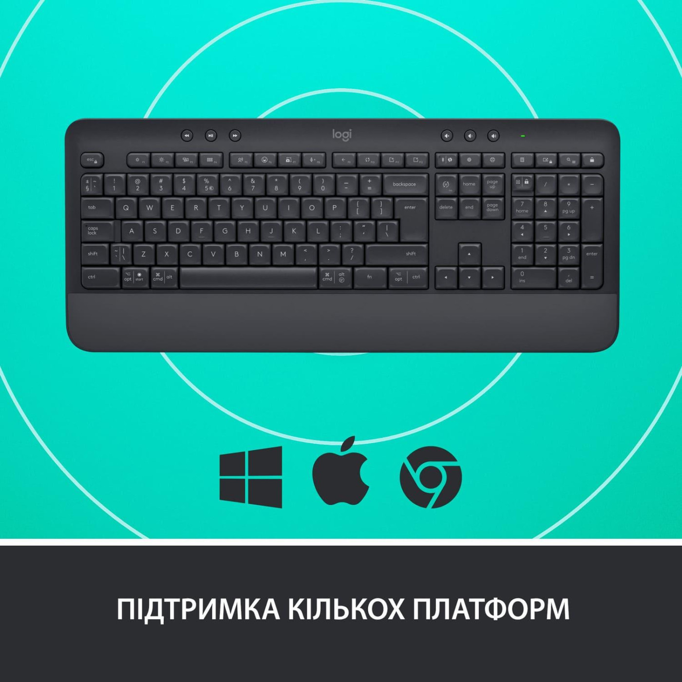 Клавіатура Logitech Signature K650 US Wireless Graphite (920-010945)