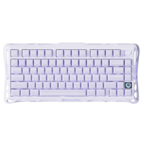 Клавіатура GravaStar Mercury K1 80keys Kailh Cheery Pink EN/UKR BT/WL/USB Lavender Purple (GSK1_PL)