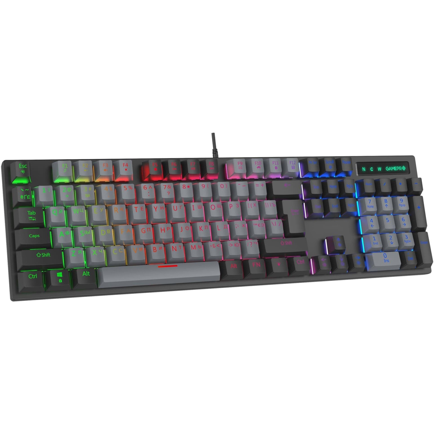 Клавиатура GamePro MK105B Blue Switch RGB USB Black (MK105B)