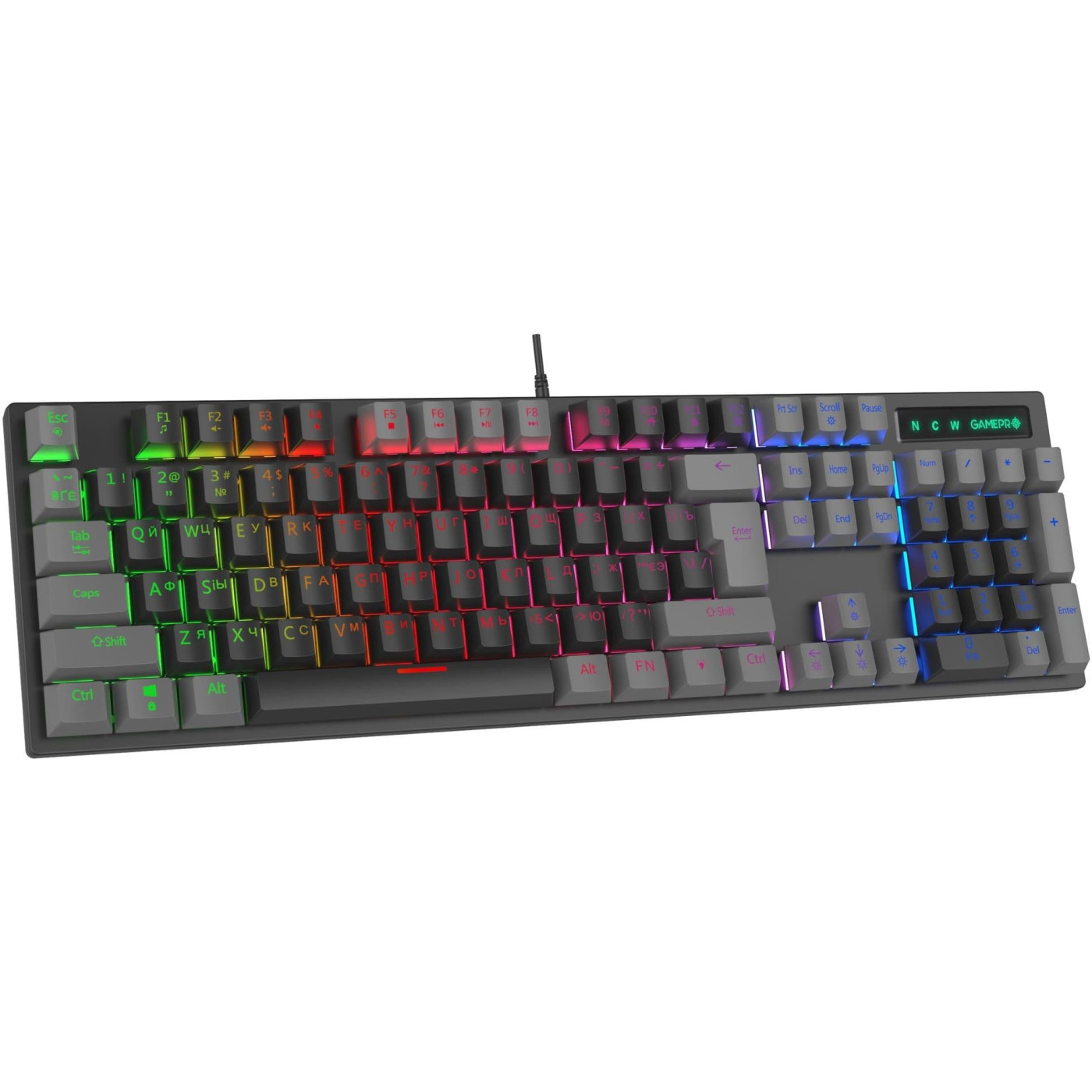 Клавиатура GamePro MK105R Red Switch RGB USB Black (MK105R)