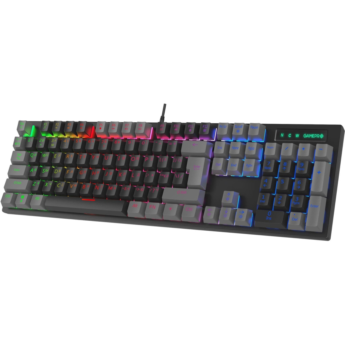 Клавиатура GamePro MK105R Red Switch RGB USB Black (MK105R)