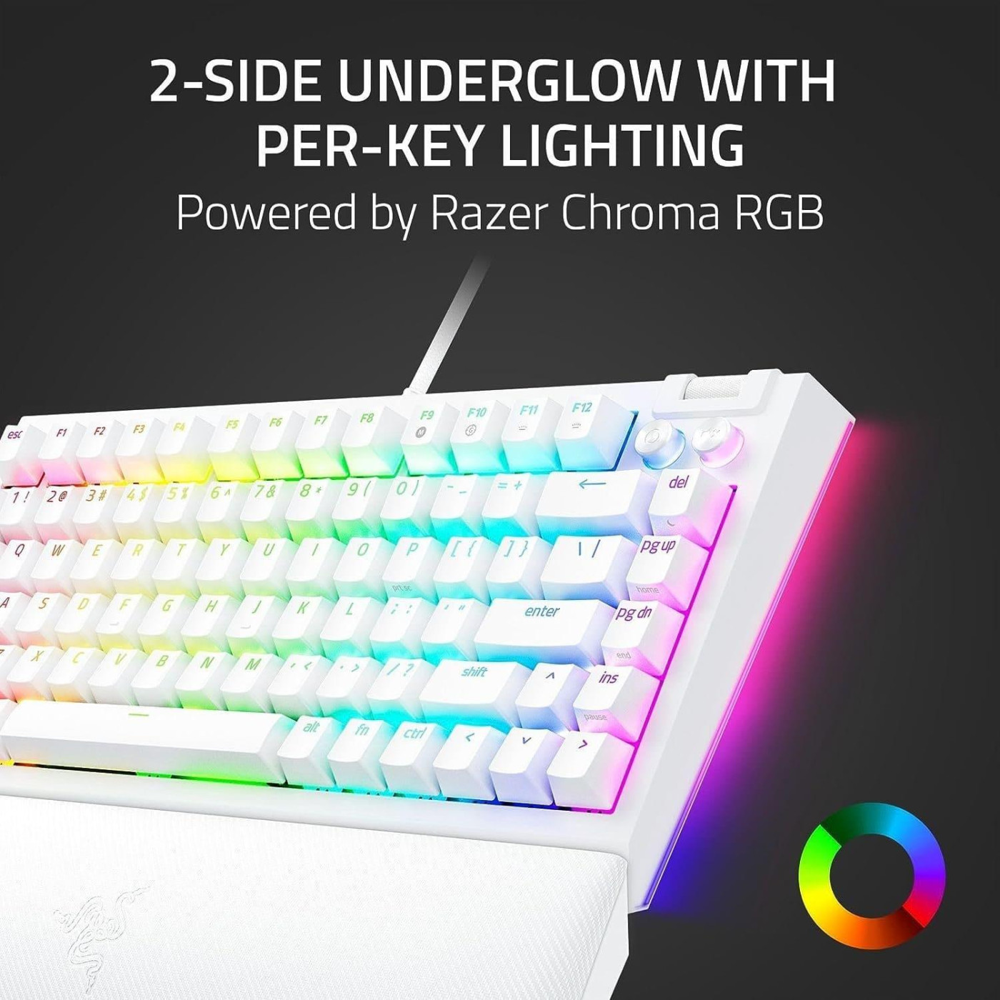 Клавіатура Razer BlackWidow V4 75% Mechanical Orange Switch USB White (RZ03-05001700-R3M1)