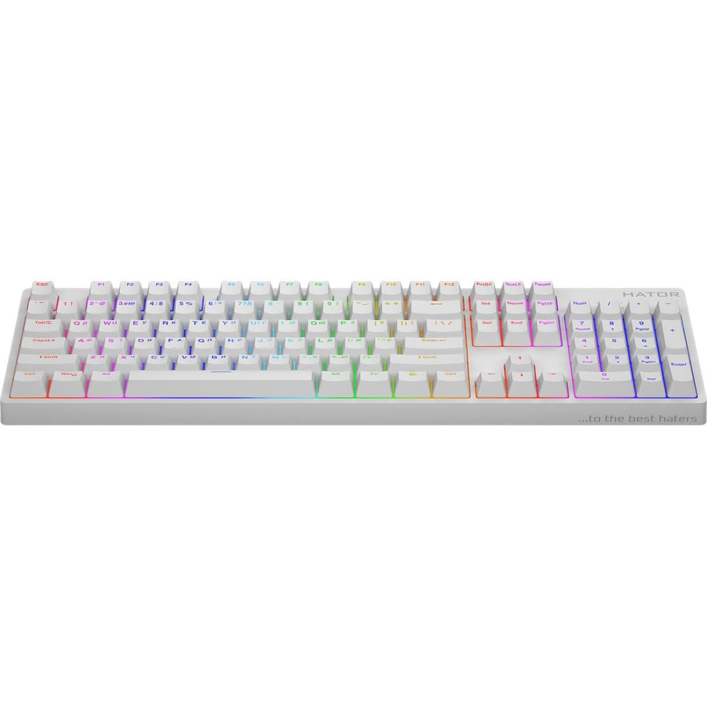 Клавіатура HATOR Rockfall 2 Mecha orange RGB USB White (HTK-711) U2