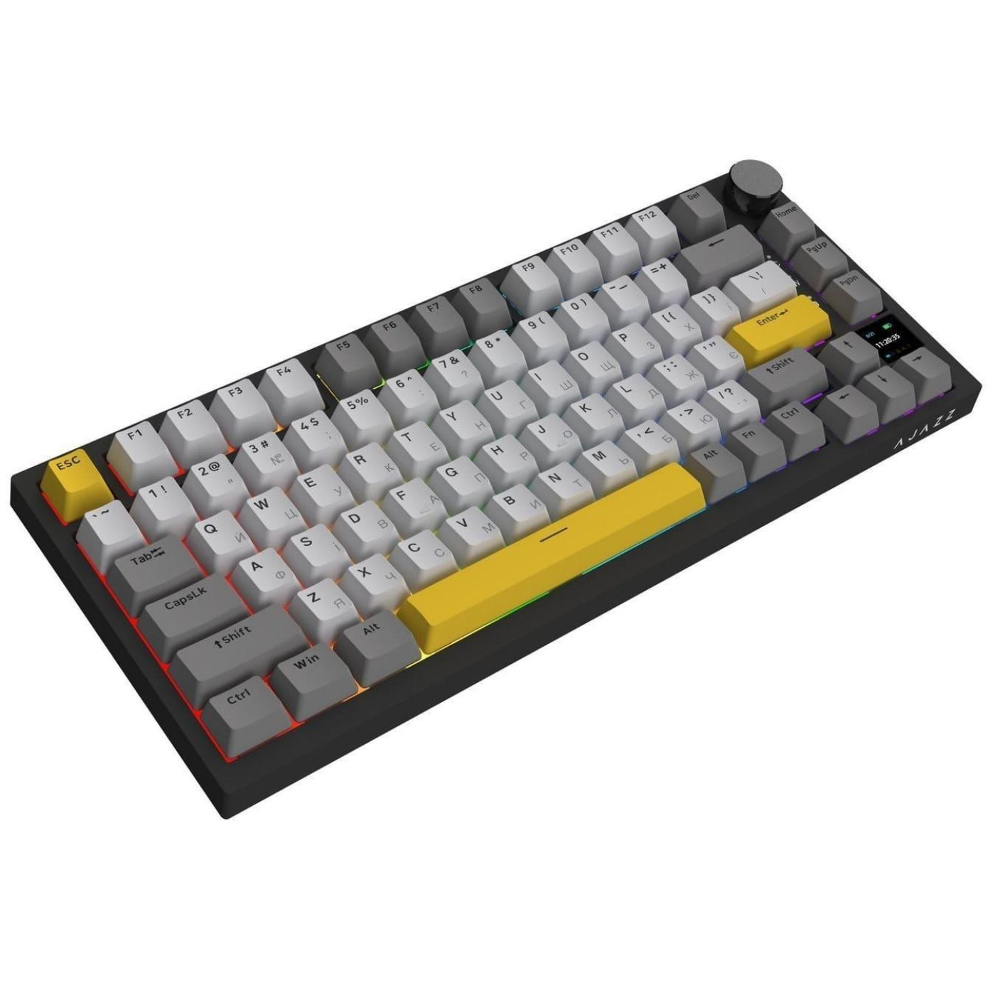 Клавіатура Ajazz AK820 PRO 75% Exploded Gift Switch Black RGB (AK820PRO-G-BGY)