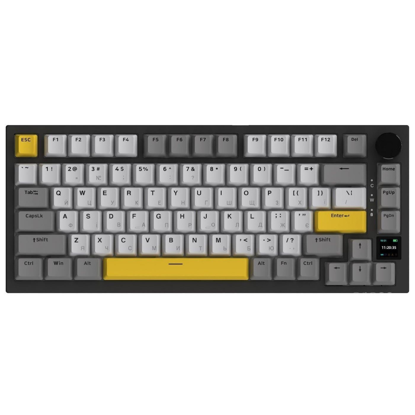 Клавіатура Ajazz AK820 PRO 75% Exploded Gift Switch Black RGB (AK820PRO-G-BGY)