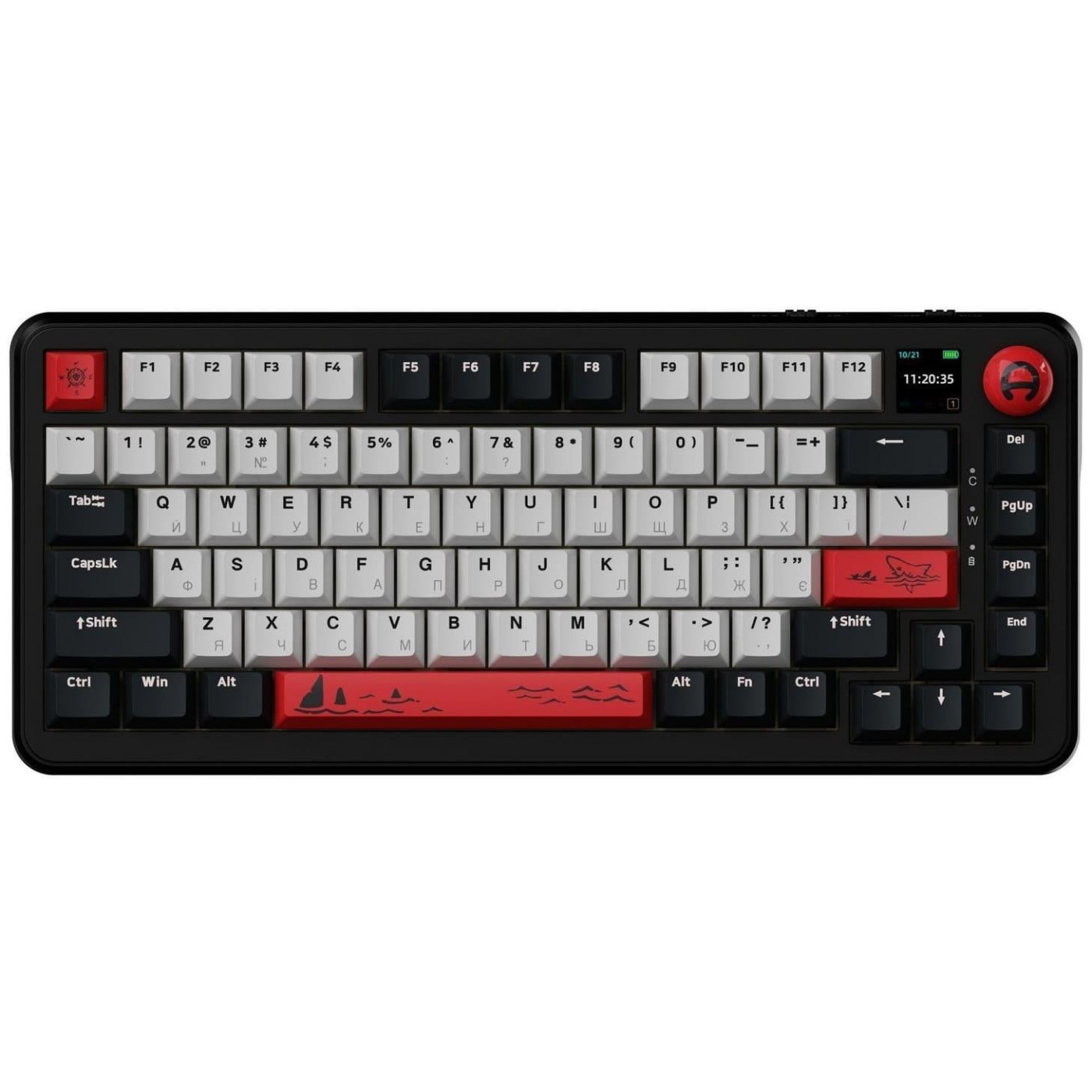Клавіатура Ajazz AK820 MAX 75% Exploded Avocado Switch Black RGB (AK820MAX-AS-BG)