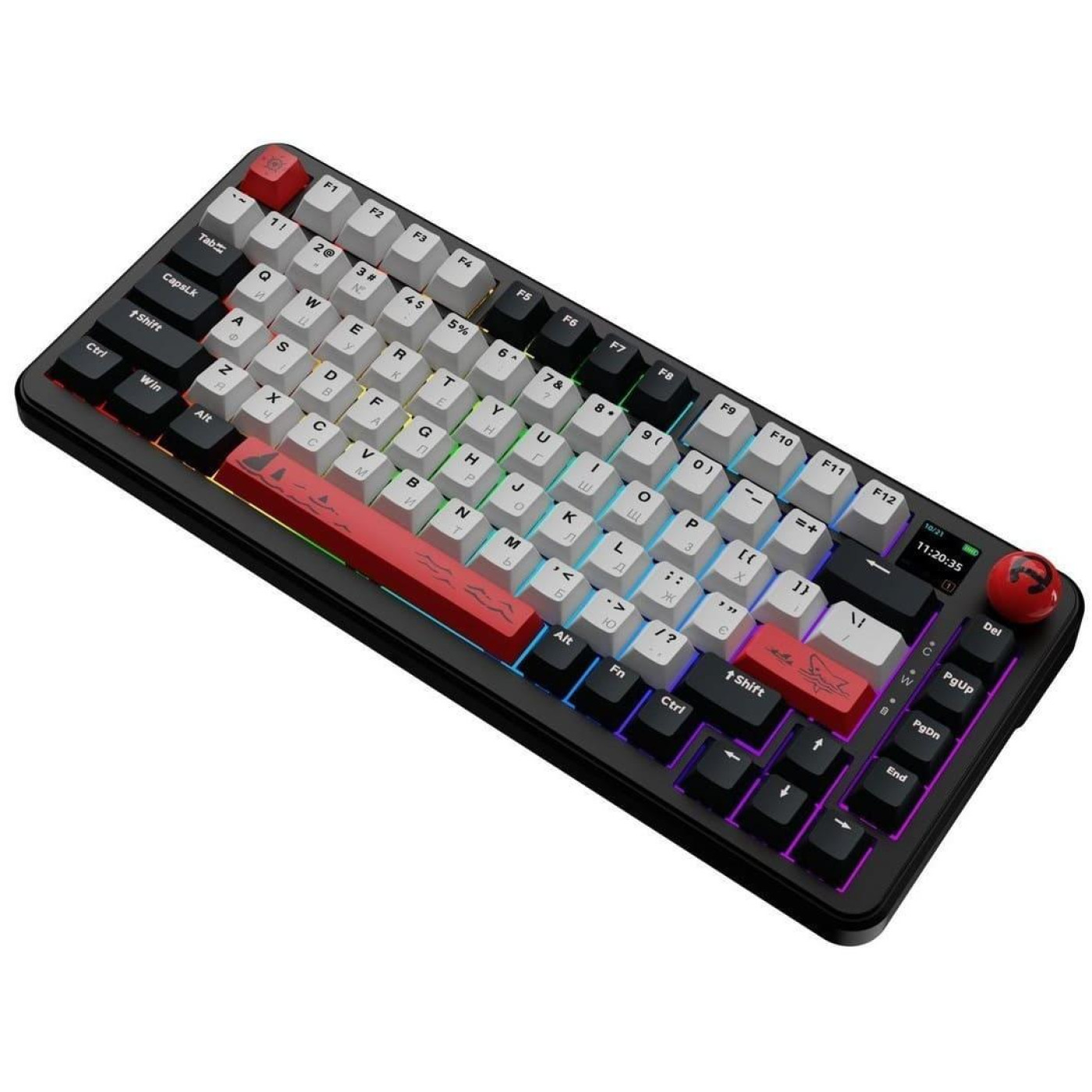 Клавіатура Ajazz AK820 MAX 75% Exploded Avocado Switch Black RGB (AK820MAX-AS-BG)