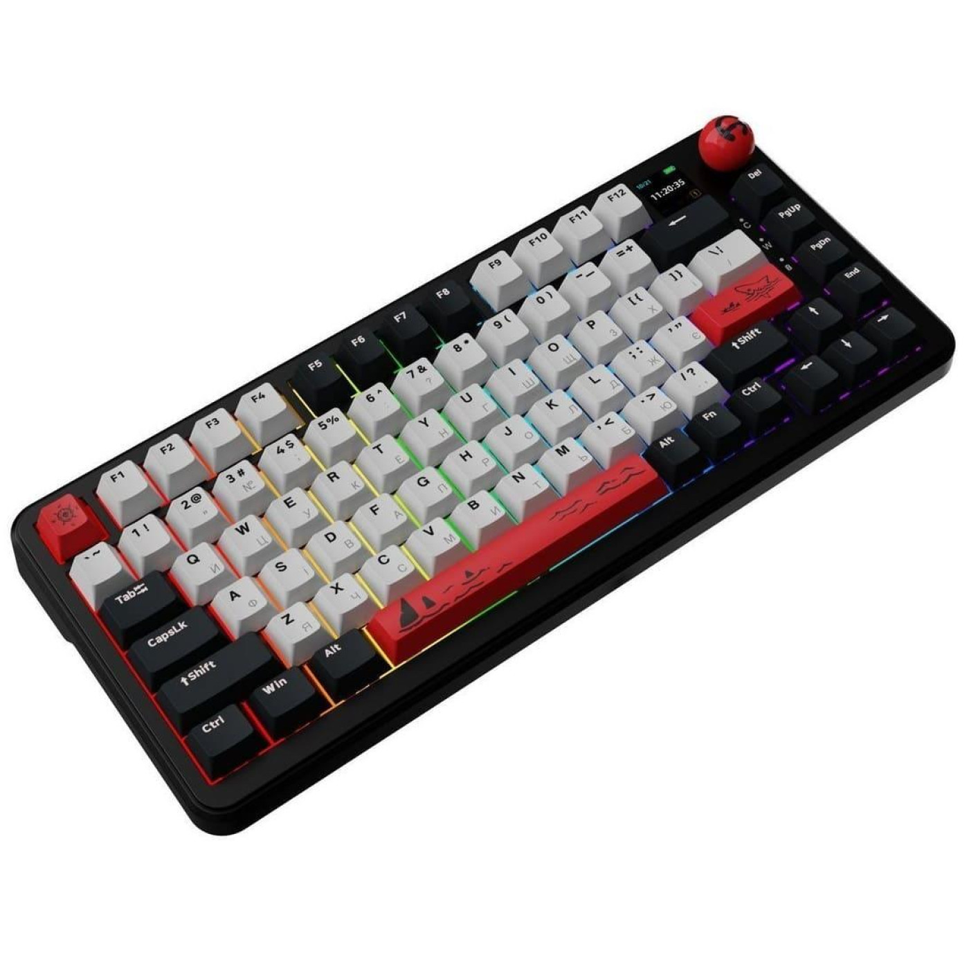Клавіатура Ajazz AK820 MAX 75% Exploded Avocado Switch Black RGB (AK820MAX-AS-BG)