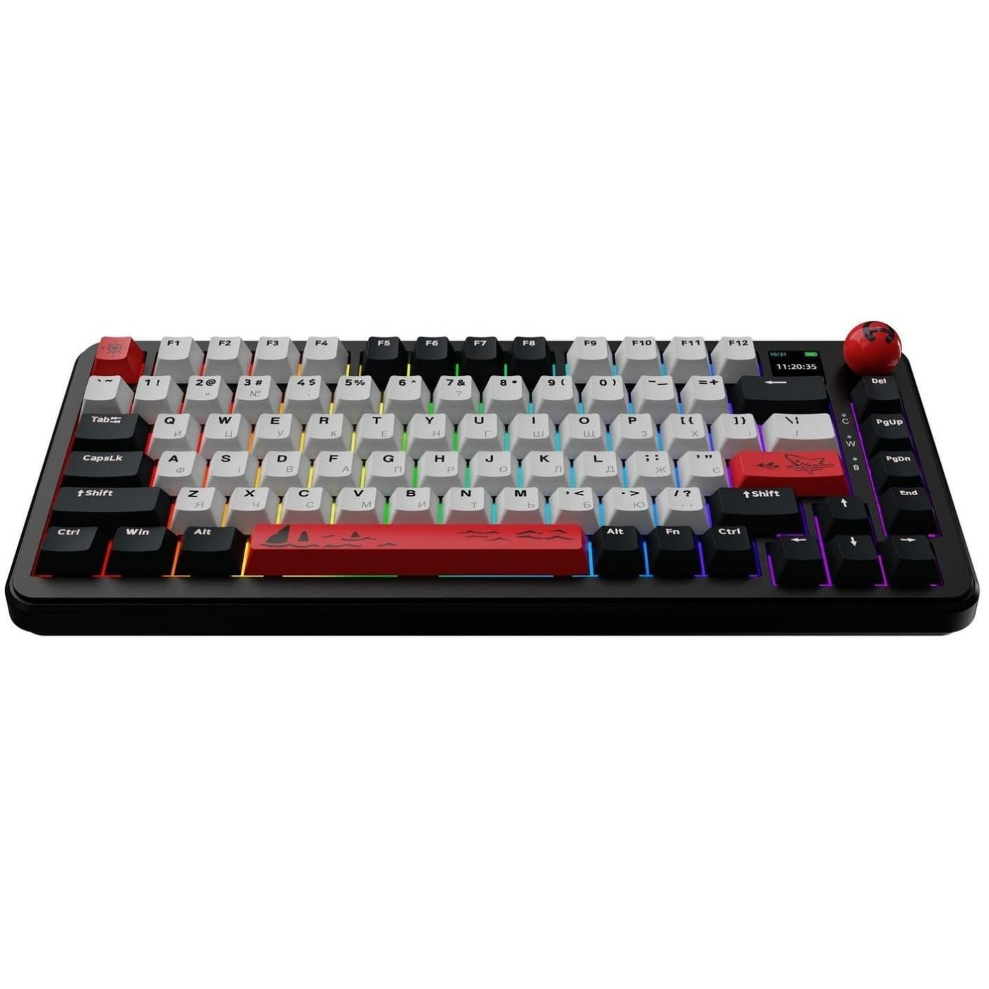 Клавіатура Ajazz AK820 MAX 75% Exploded Avocado Switch Black RGB (AK820MAX-AS-BG)