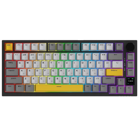 Клавіатура Ajazz AK820 PRO 75% Exploded Flying Fish Switch Black RGB (AK820PRO-FF-BGY)