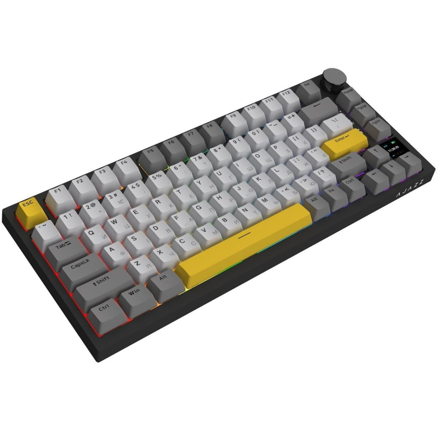 Клавіатура Ajazz AK820 PRO 75% Exploded Flying Fish Switch Black RGB (AK820PRO-FF-BGY)