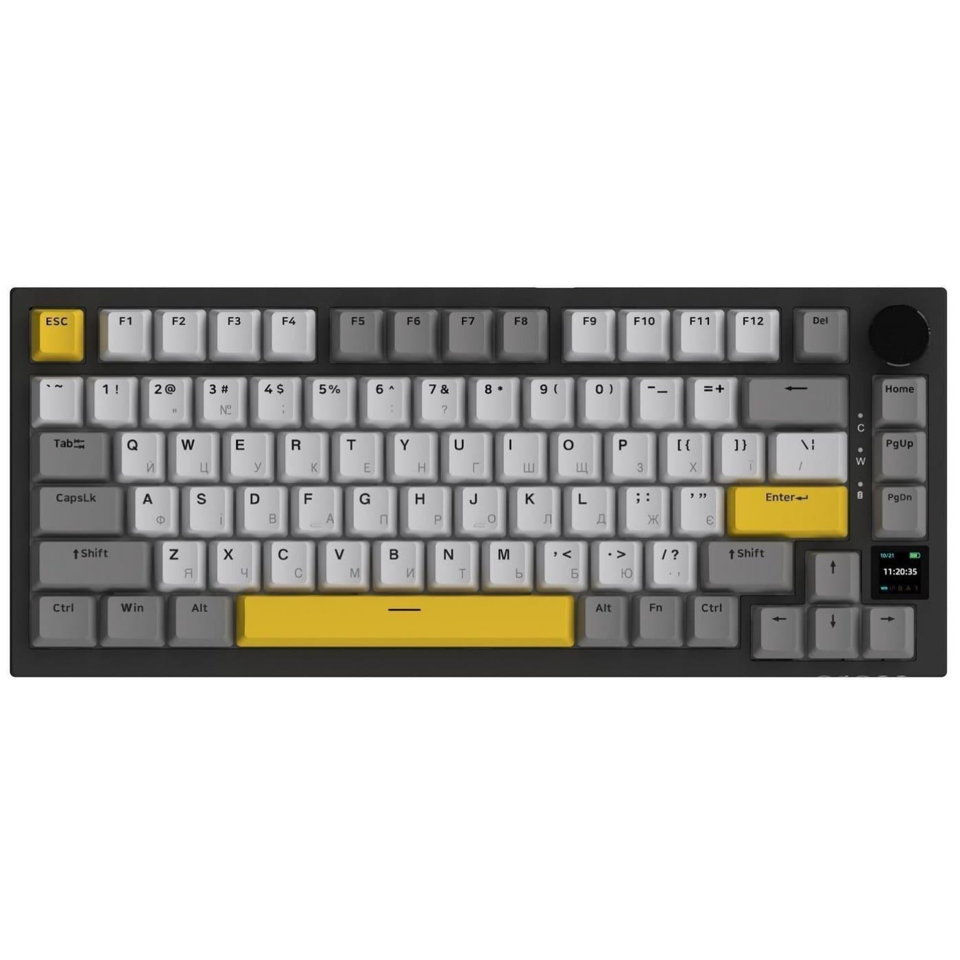 Клавіатура Ajazz AK820 PRO 75% Exploded Flying Fish Switch Black RGB (AK820PRO-FF-BGY)