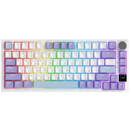 Клавіатура Ajazz AK820 PRO 75% Exploded Flying Fish Switch White RGB (AK820PRO-FF-PWB)