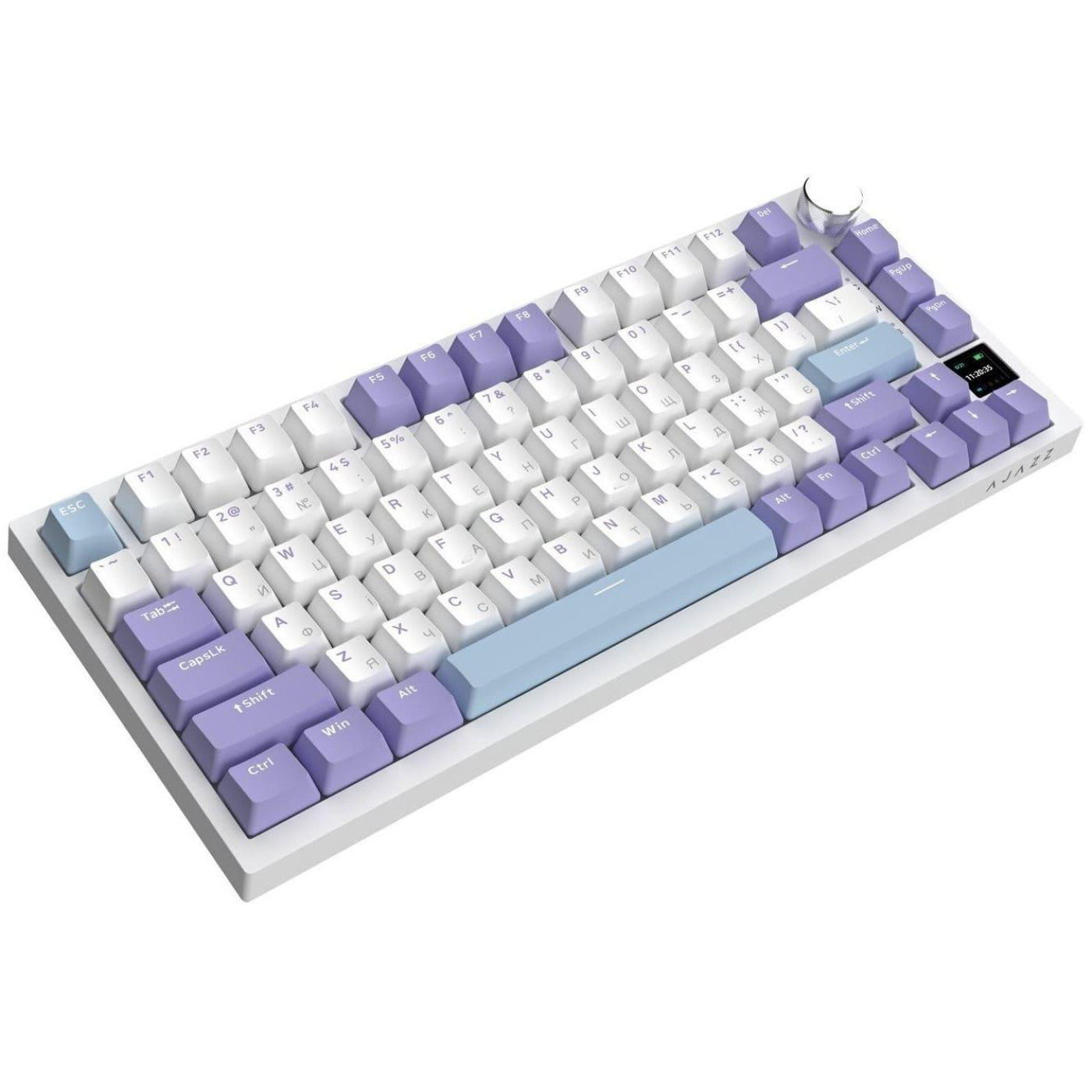 Клавіатура Ajazz AK820 PRO 75% Exploded Flying Fish Switch White RGB (AK820PRO-FF-PWB)
