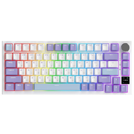 Клавіатура Ajazz AK820 PRO 75% Exploded Gift Switch White RGB (AK820PRO-G-PWB)
