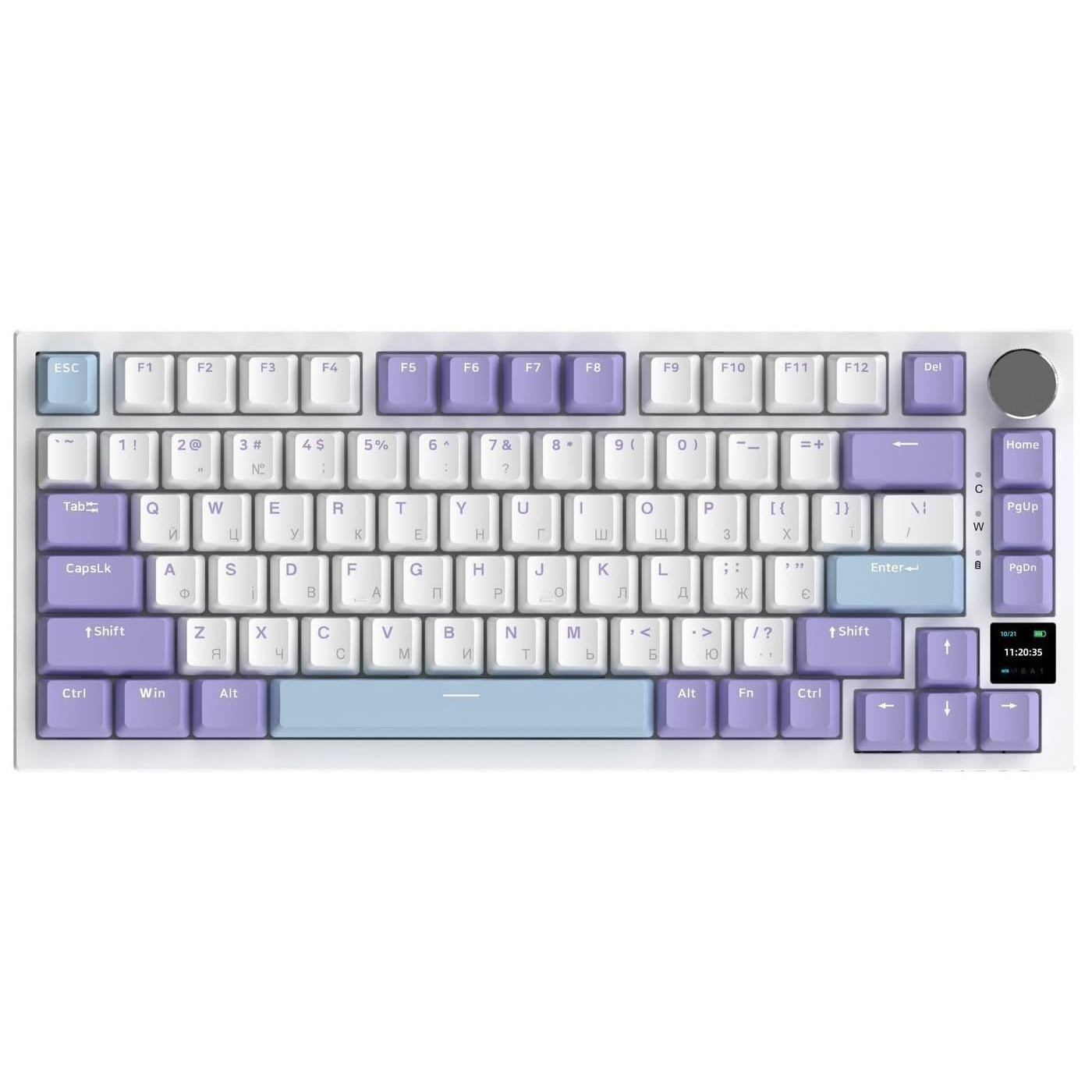 Клавіатура Ajazz AK820 PRO 75% Exploded Gift Switch White RGB (AK820PRO-G-PWB)