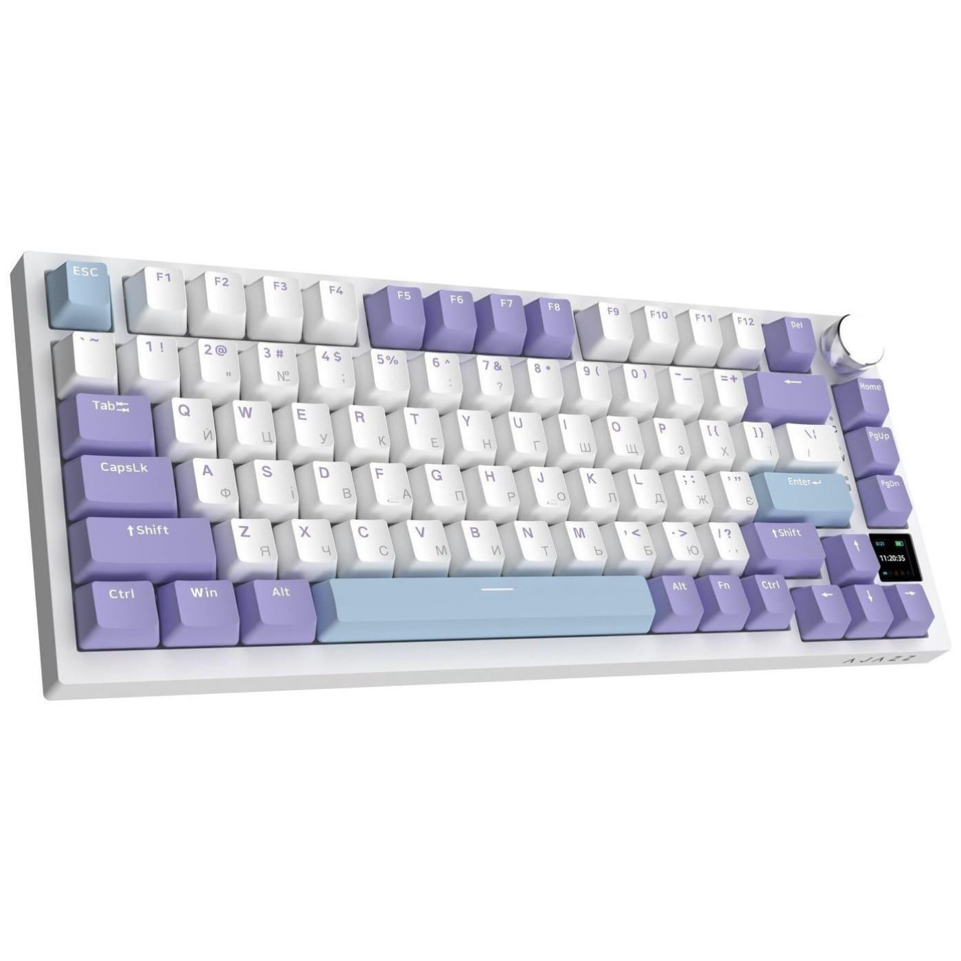 Клавіатура Ajazz AK820 PRO 75% Exploded Gift Switch White RGB (AK820PRO-G-PWB)