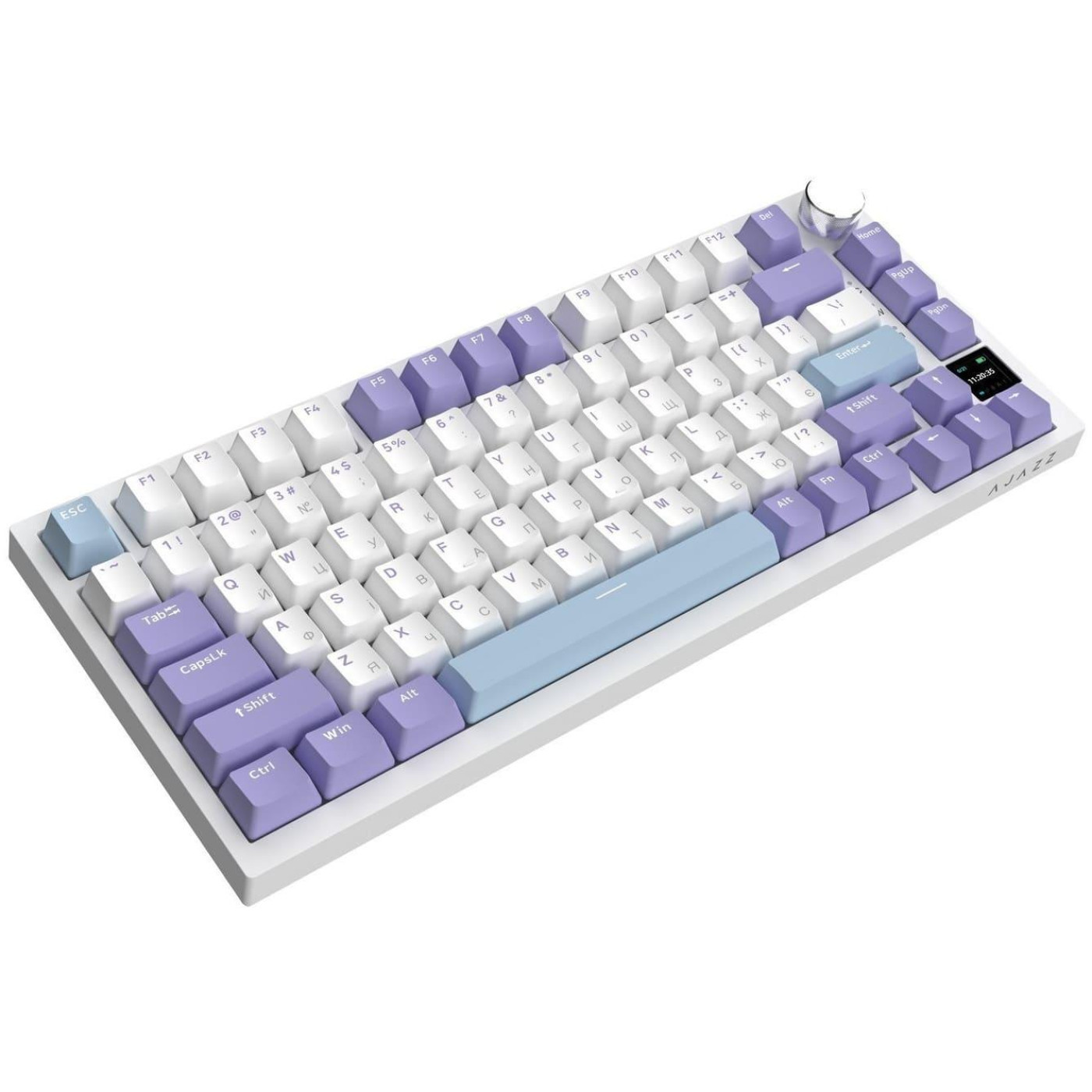 Клавіатура Ajazz AK820 PRO 75% Exploded Gift Switch White RGB (AK820PRO-G-PWB)