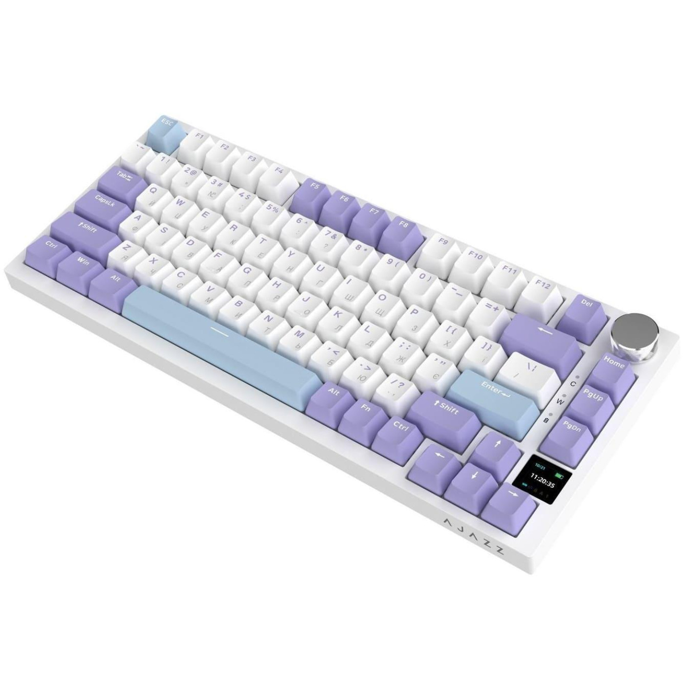 Клавіатура Ajazz AK820 PRO 75% Exploded Gift Switch White RGB (AK820PRO-G-PWB)