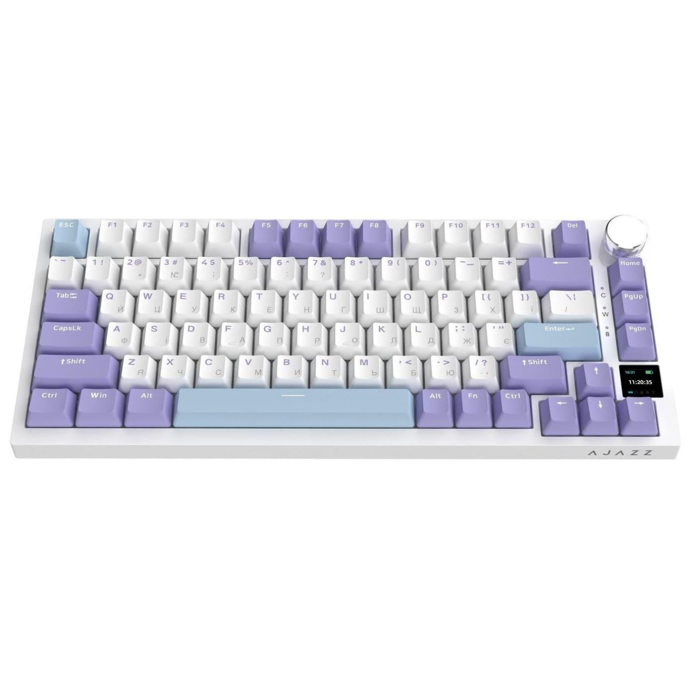 Клавіатура Ajazz AK820 PRO 75% Exploded Gift Switch White RGB (AK820PRO-G-PWB)