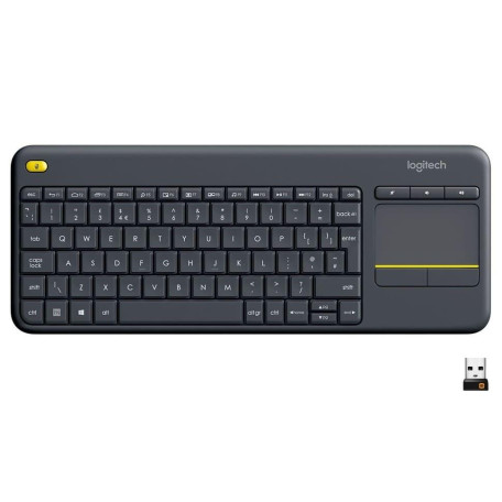 Клавіатура Logitech K400 Plus Wireless Touch Black (920-007145)