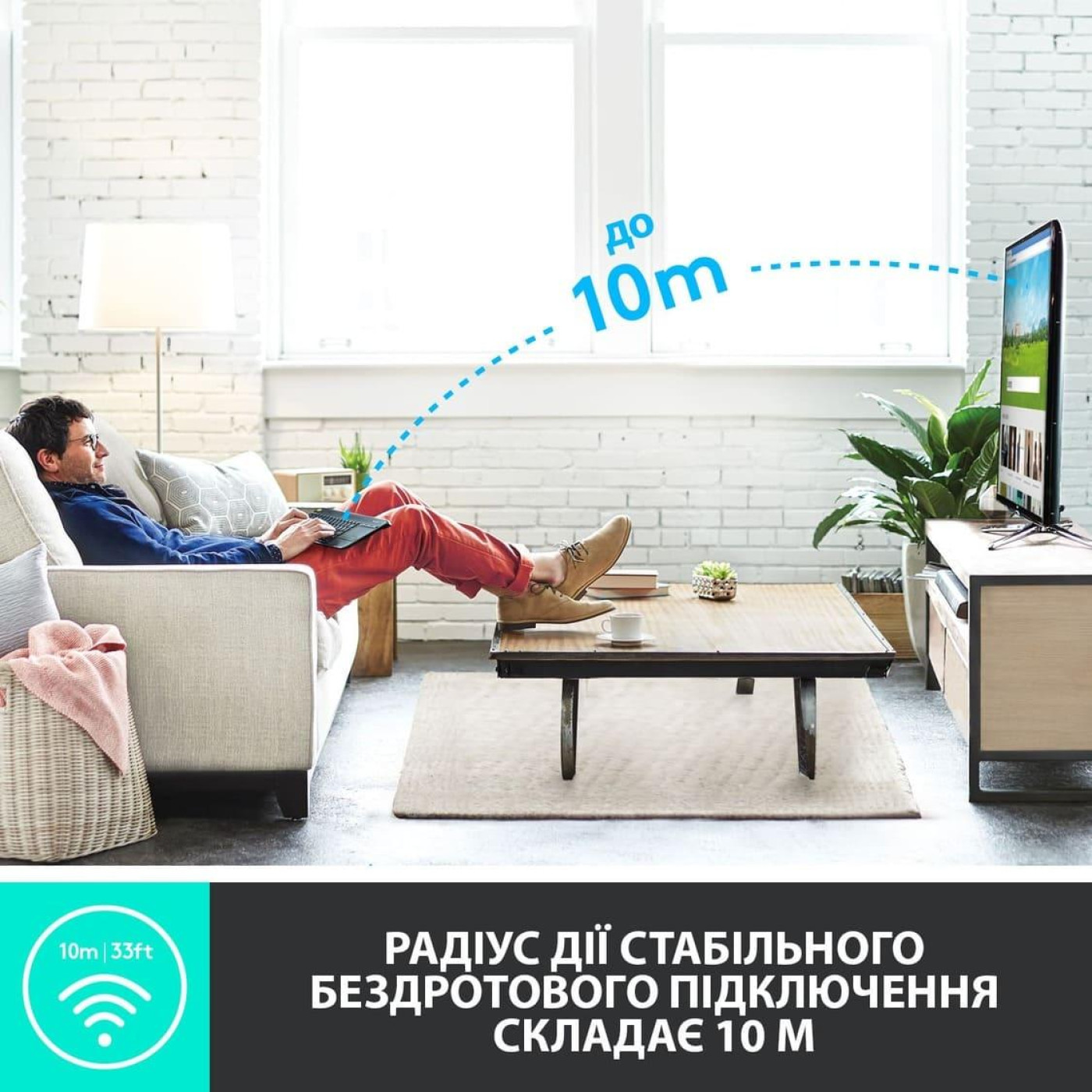 Клавіатура Logitech K400 Plus Wireless Touch Black (920-007145)