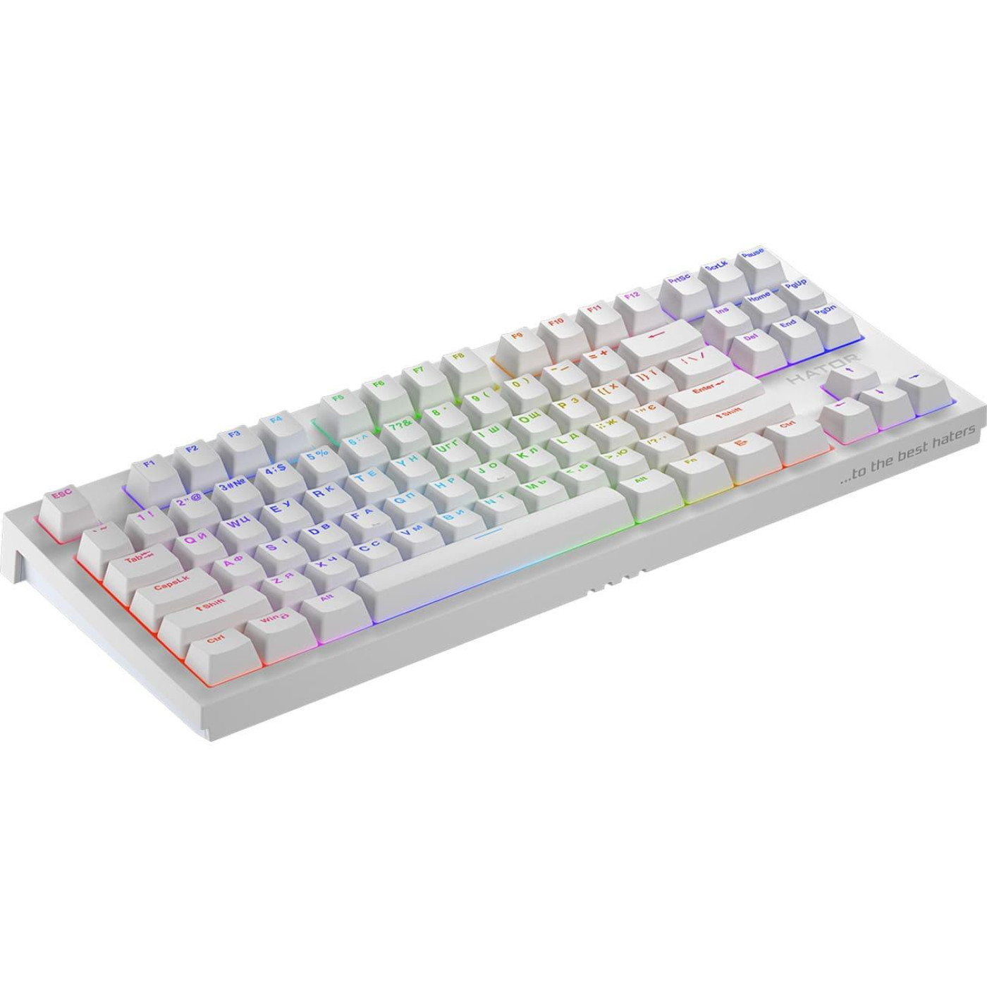 Клавіатура HATOR Skyfall 2 TKL PRO orange RGB USB White (HTK-751) Б/в