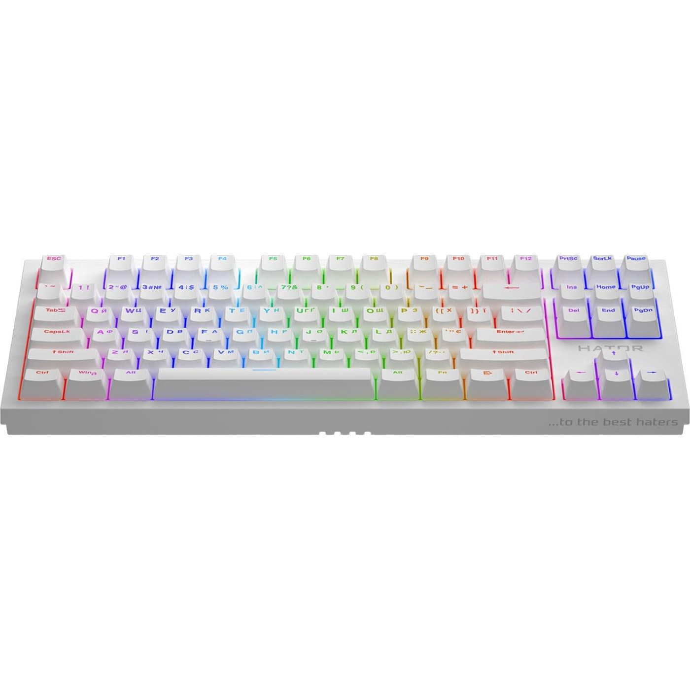 Клавіатура HATOR Skyfall 2 TKL PRO orange RGB USB White (HTK-751) Б/в