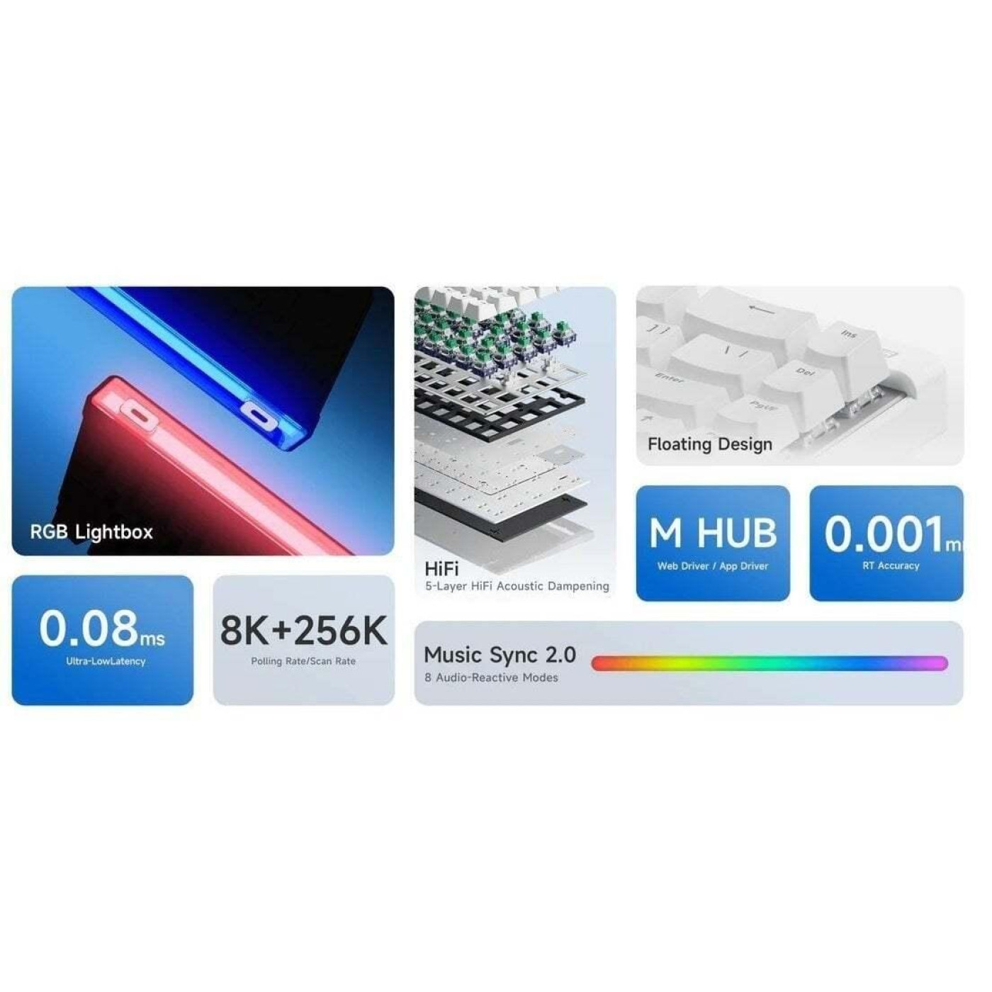 Клавіатура MCHOSE Ace 68 Air RGB Mount Tai Magnetic Switch GT (MC-ACE68AIR-9-UA) Snow White (G-000003846)