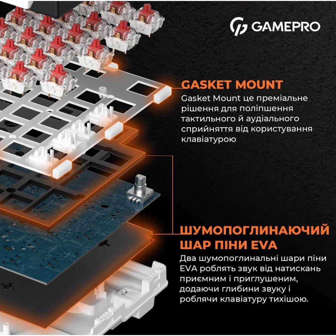 Клавиатура GamePro MK170W Outemu Red Hot-Swap RGB USB White (MK170W)