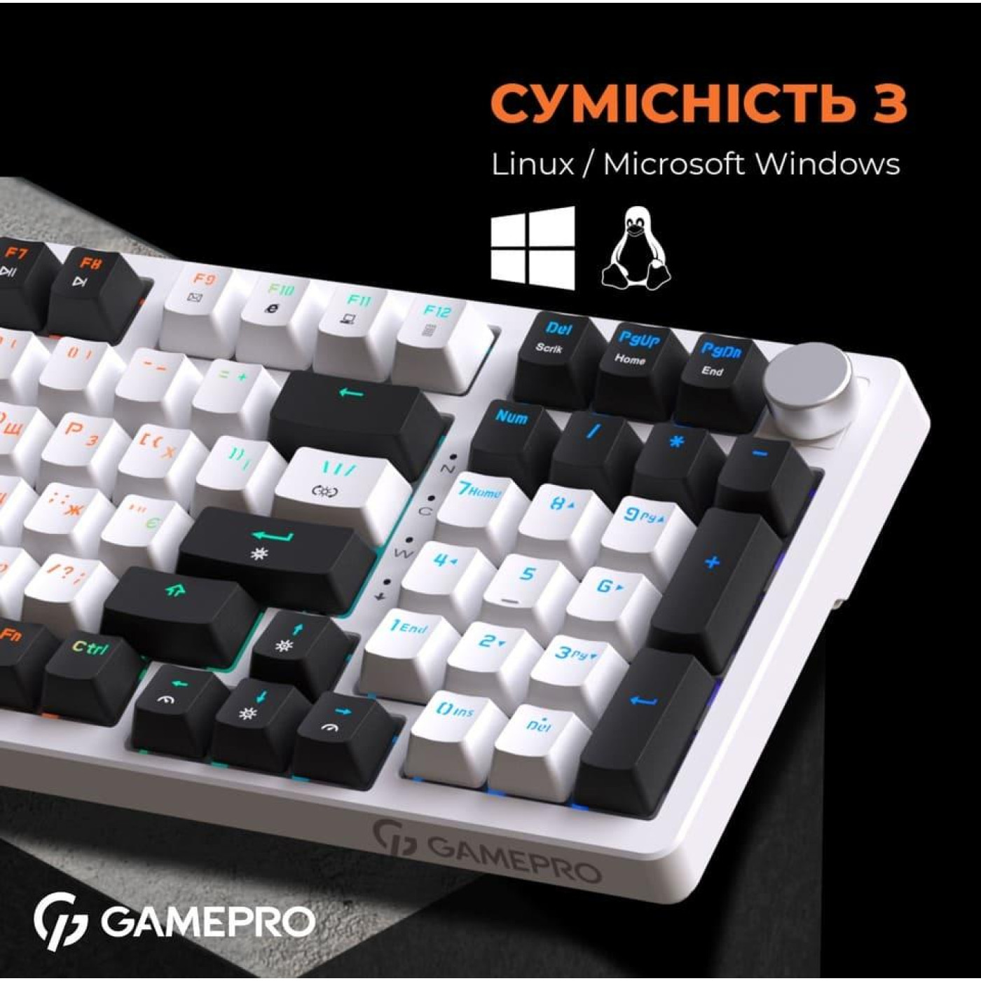 Клавиатура GamePro MK170W Outemu Red Hot-Swap RGB USB White (MK170W)