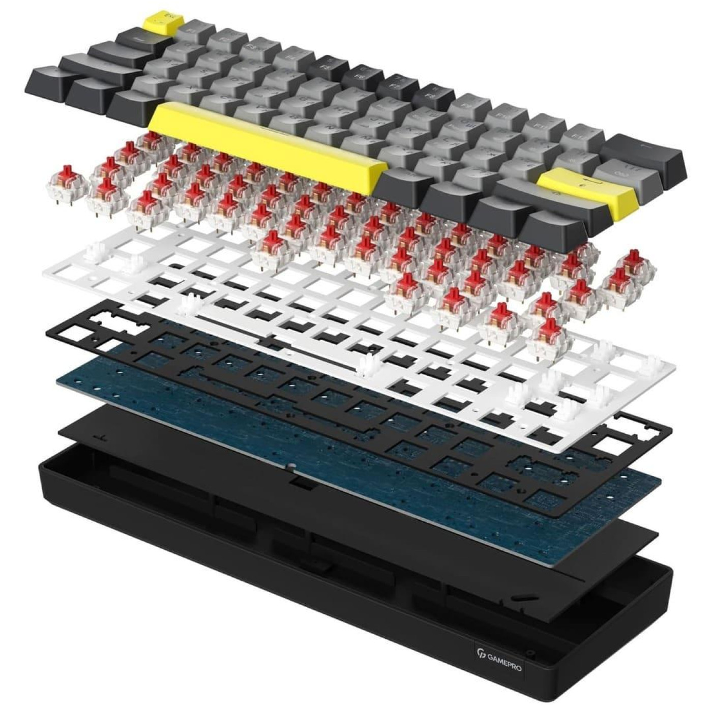 Клавіатура GamePro MK130G Pro Outemu Red Hot-Swap RGB Wireless Black (MK130G Pro) U1