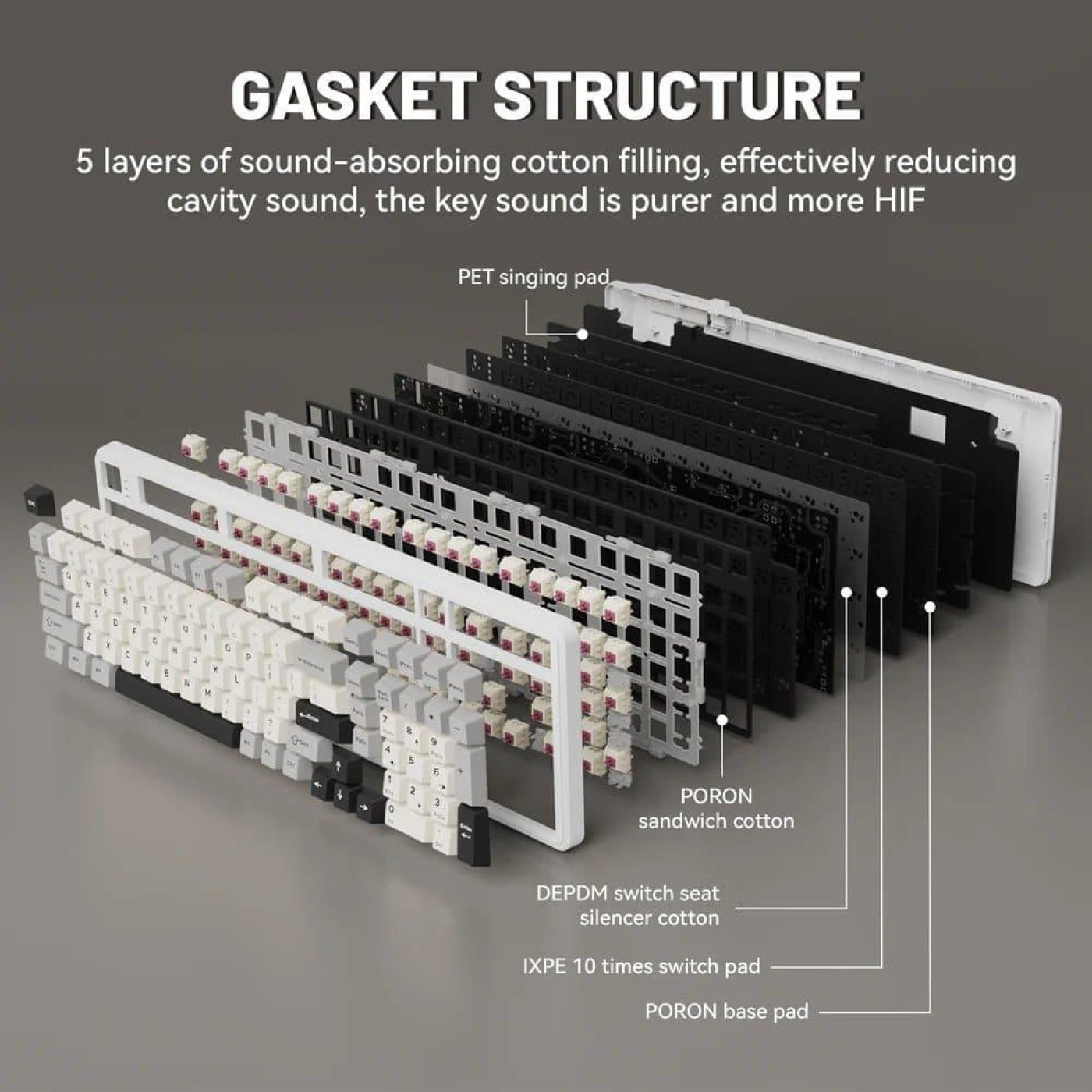 Клавиатура Attack Shark X98 RGB Linear Strawberry Switch Wireless (AS-6972792470603-CW-UA) White (G-000003588)