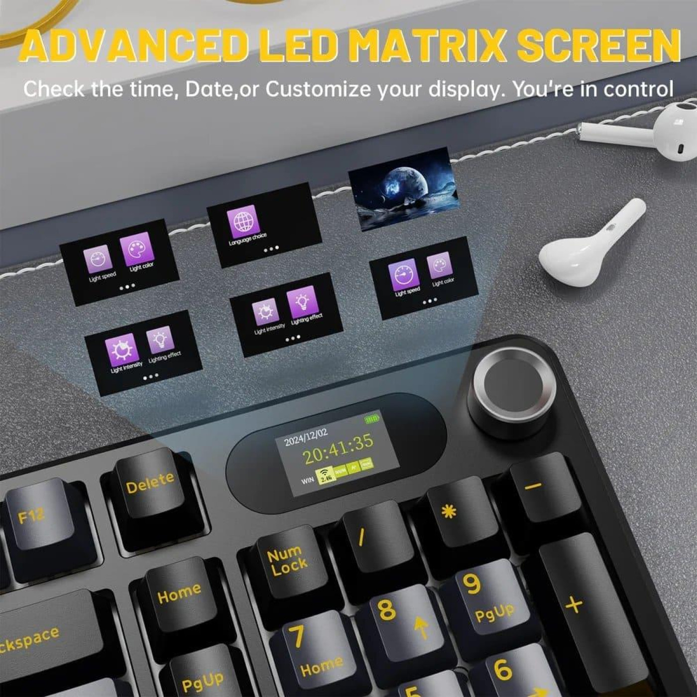 Клавиатура Attack Shark X98 Pro RGB Linear Blueberry Switch Wireless (AS-6972792470498-SB-UA) Star Black (G-000003602)