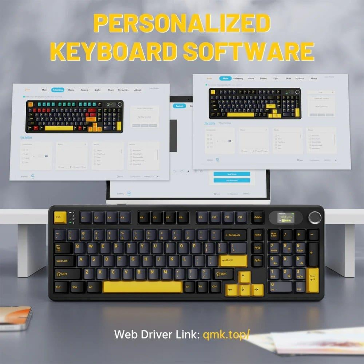 Клавиатура Attack Shark X98 Pro RGB Linear Blueberry Switch Wireless (AS-6972792470498-SB-UA) Star Black (G-000003602)