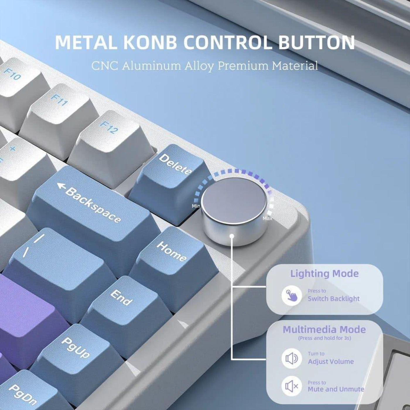 Клавиатура Attack Shark X85 RGB Linear White Jade Switch Wireless (AS-6972792470320-WP-UA) White/Purple (G-000003593)