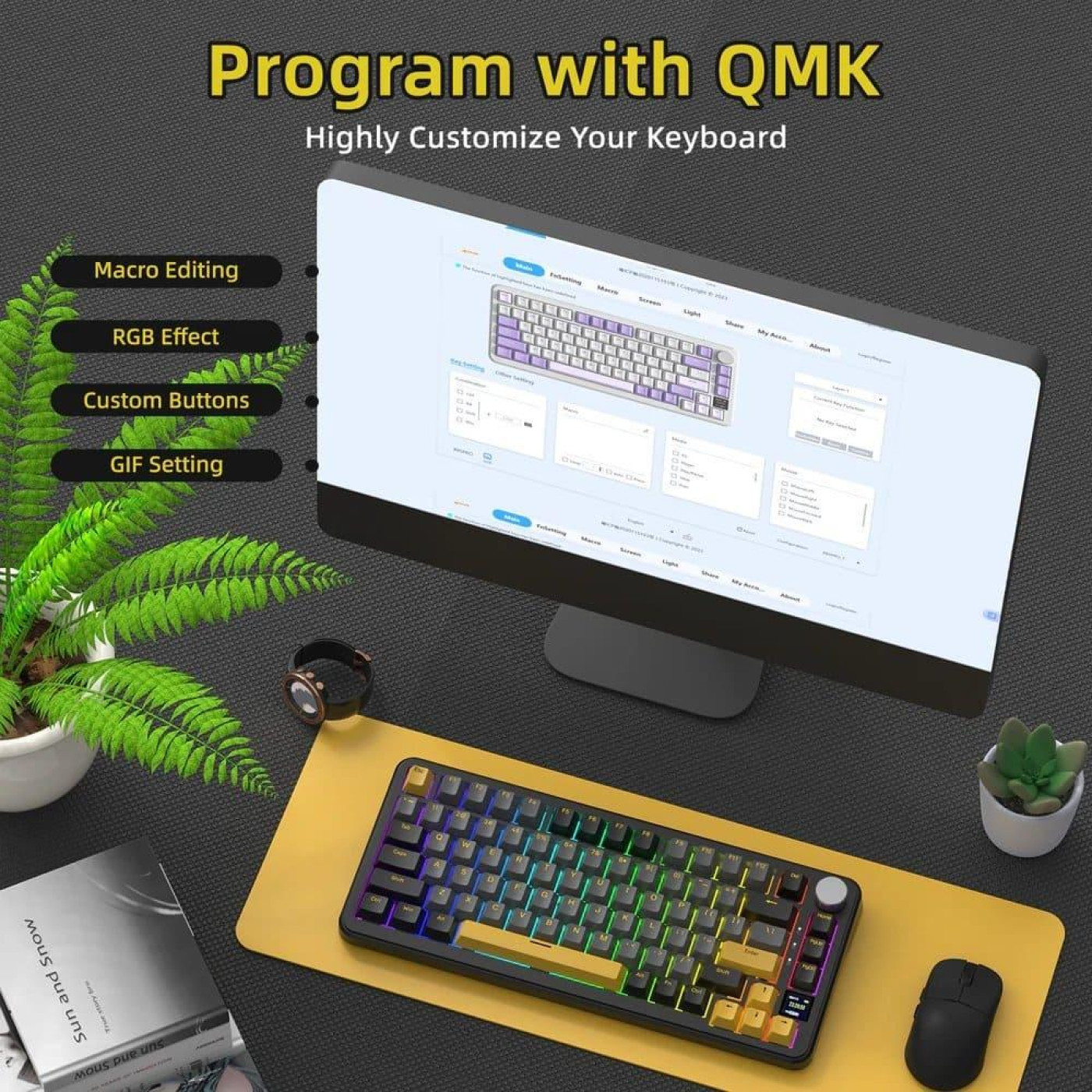 Клавиатура Attack Shark X85 Pro RGB Linear Blueberry Switch Wireless (AS-6972792470368-SB-UA) Starry Black (G-000003591)