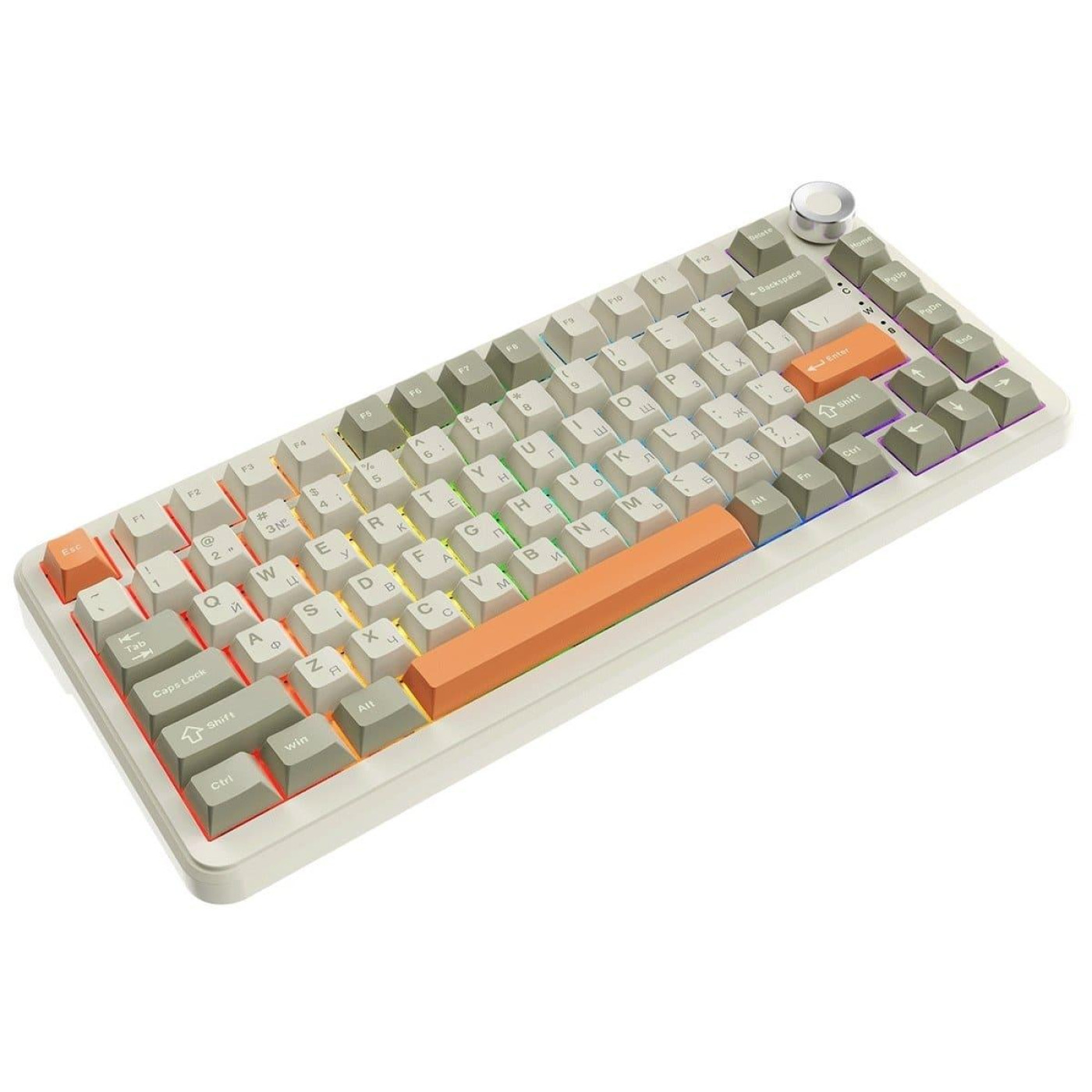 Клавіатура Ajazz AK820 MAX Flying Fish Switch Retro Colour - 8000 mAh (AK820MAX-FF-R)