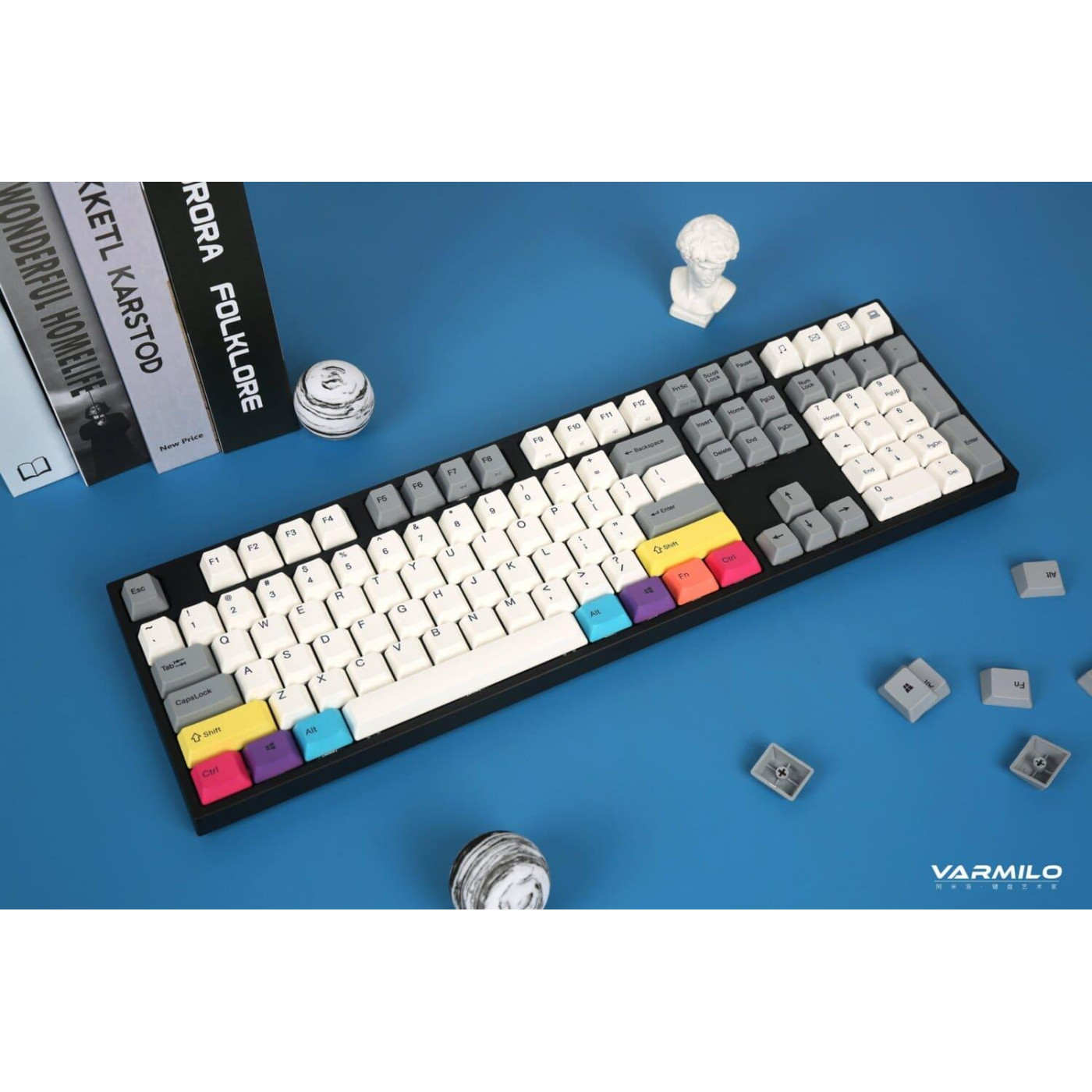Клавіатура Varmilo APT108 CMYK C-TK Red WL/USB-A White Led (A93A024D4A5A17A007)